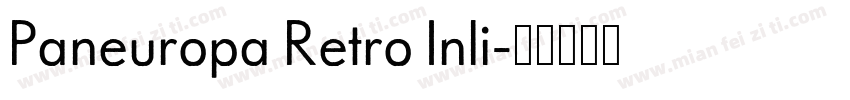 Paneuropa Retro Inli字体转换